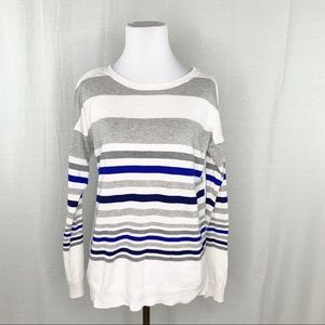 Liz Claiborne striped crew neck sweater